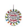 Friendship Christmas Ornament Acrylic Best Friend Gifts Xmas Tree Hanging Decoration for Women Sister Coworker