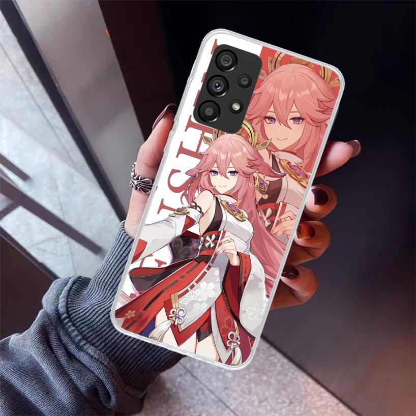 Чехол для телефона Genshin Impact Anime для Samsung Galaxy A17 A57 A37 A16 A26 A36 A56 A15 A25 A35 A55 A14 A13 A54 A53 A34 A24 A33 A23 G