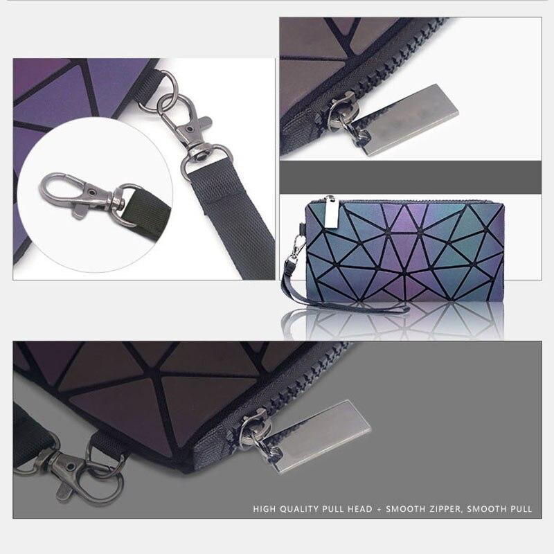 Fashion Mini Money Pack Wrist Bag Slim Thin Women Luminous Geometric Coin Purse Ladies Wallets Money Bag CLE