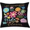 Boho Floral Bird Pillow Cover 18x18 Inches, Colorful Flower & Bird Pattern, Rustic Botanical Home Decor, Nature Lover Gift, Farmhouse Accent