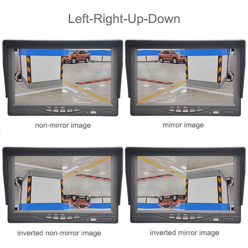 DIYKIT 7inch AHD IPS Rear View Car Monitor Support CVBS 720P 1080P AHD Camera Support Video Recording Diaplay Two Cameras Image