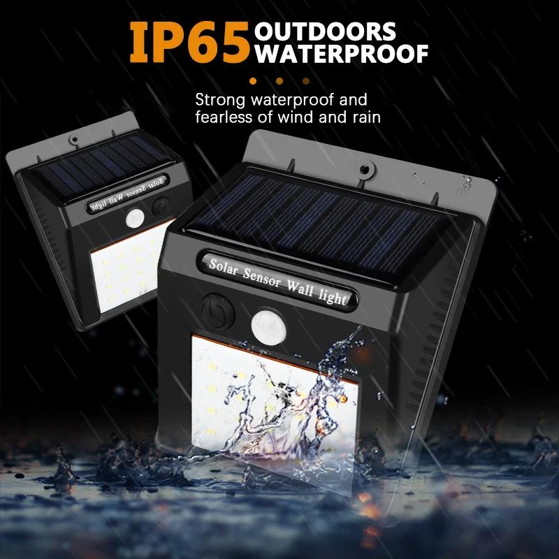 Современный светодиодный настенный светильник на солнечных батареях, уличный PIR-датчик движения, водонепроницаемый светильник, украшение двора, освещение для садового ограждения, дорожки