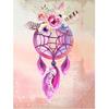 DIY Diamond Embroidery Pink Flowers Picture of Rhinestone Round Diamond Painting Dream Catcher