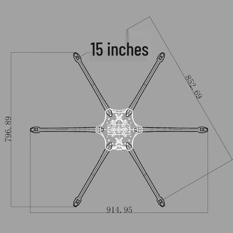 Qishao 10-inch Reinforced Carbon Fiber FPV Drone Frame