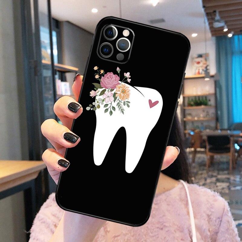 Чехол для телефона с рисунком зуба стоматолога для iPhone 14 Pro Max XS X XR Чехол для iPhone 13 12 Mini 11 Pro Max 7 8 Plus