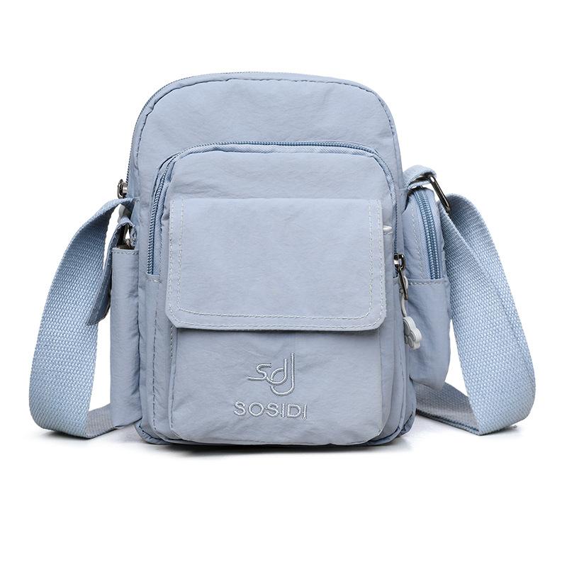 Водонепроницаемая нейлоновая маленькая квадратная сумка женская легкая сумка для мобильного телефона с несколькими карманами сумка через плечо для поездок на работу