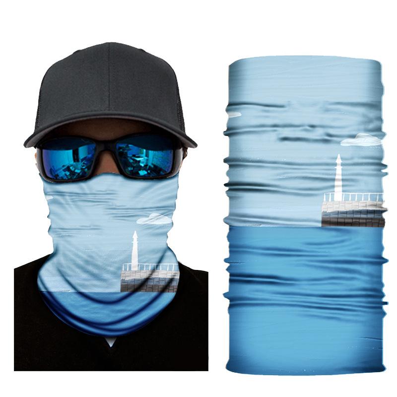 Ветрозащитный солнцезащитный шарф для пешего туризма, спортивная езда, быстросохнущая бандана с пейзажным узором, гетры для лица и шеи, бесшовная бандана с волшебным 3D пейзажем