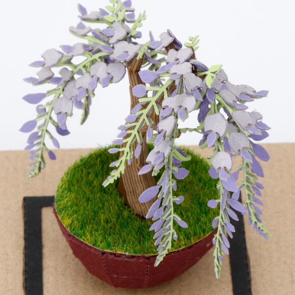 Kawada Paper Nano 360 Bonsai Wisteria PS-15, 0.7 x 12 x 17 cm, Ages 12 and Up, Paper Craft Kit, Miniature Kit, Interior Design, PS-15