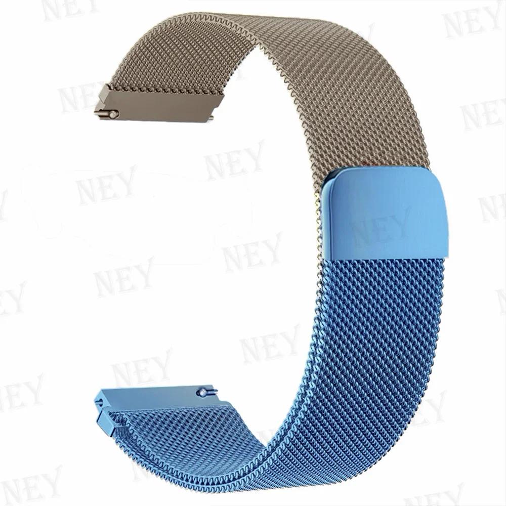 Миланский браслет Для Samsung Galaxy watch 6 5 4 Classic 20MM 22mm Металлический браслет Amazfit Bip 5/Bip3 pro/Balance/GTS/GTR 4-3-2 ремешок