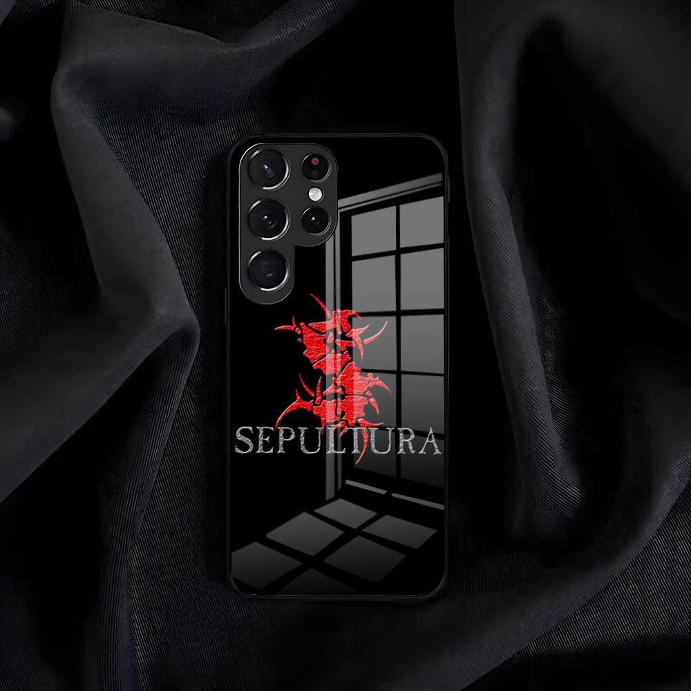 Чехол для телефона Sepultura Для Samsung S26 S25 Edge S24 S23 S22 S21 S20 Ultra Plus FE Стеклянная крышка