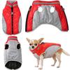 Dog Winter Clothes Lattice Reflection Puppy Jacket Splicing D-Ring Windproof Small Pet Vest Coats for Bulldog Pug Dog Costume