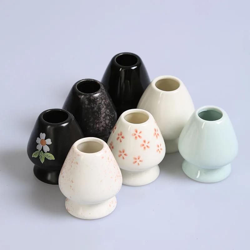 3 шт/4 шт керамическая подставка для матча набор кистей для размешивания чая бамбуковая ложка для заваривания венчик для чая держатель часен инструменты для заваривания чая наборы чайной посуды