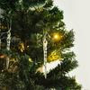 12 Pcs Acrylic Icicles Christmas Ornaments Clear Crystal Icicle Christmas Tree Hanging Decorations for Xmas New Year Holiday Wedding Party Decor