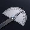 Rotary Round Head Goniometer Measuring Ruler Stainless Steel 180 Degree Protractor Adjustable Protractor Angle Ruler Protractor