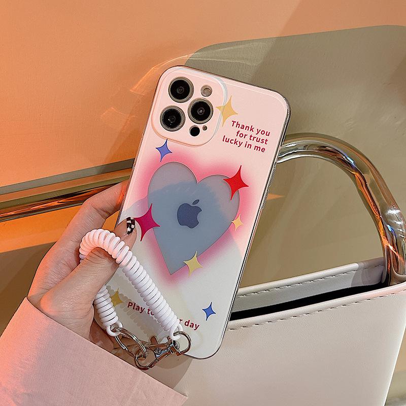 Прозрачный чехол Zhitai с ремешком для iPhone 15, Apple 13 Pro, Xiaomi 11, Huawei Mate 60