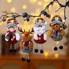 Cross-Border Christmas Hanging Decorations: Burlap Santa & Snowman Doll Pendants