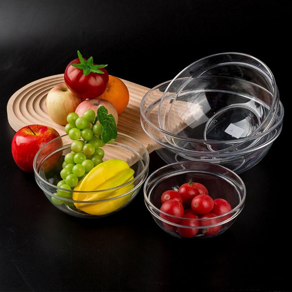 Большая емкость для десерта, толстая фруктовая чаша, многоцелевая акриловая салатница, кухонная