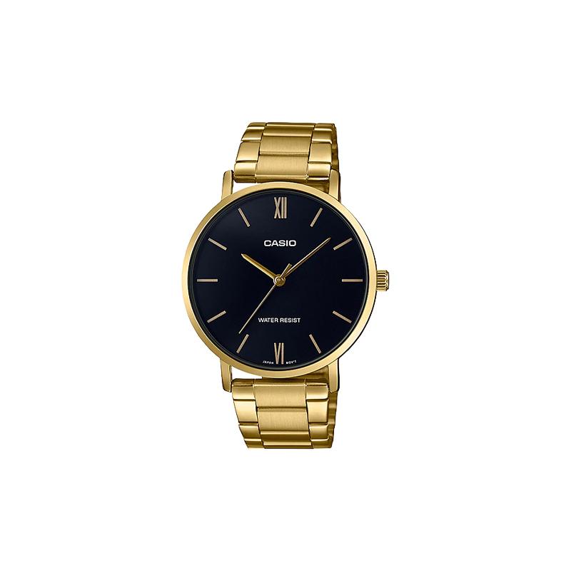 Casio Серия STANDARD в простом стиле модный тренд деловой повседневный универсальный кварцевый механизм ионное покрытие ремешка японские и корейские часы MTP-VT01G-1B