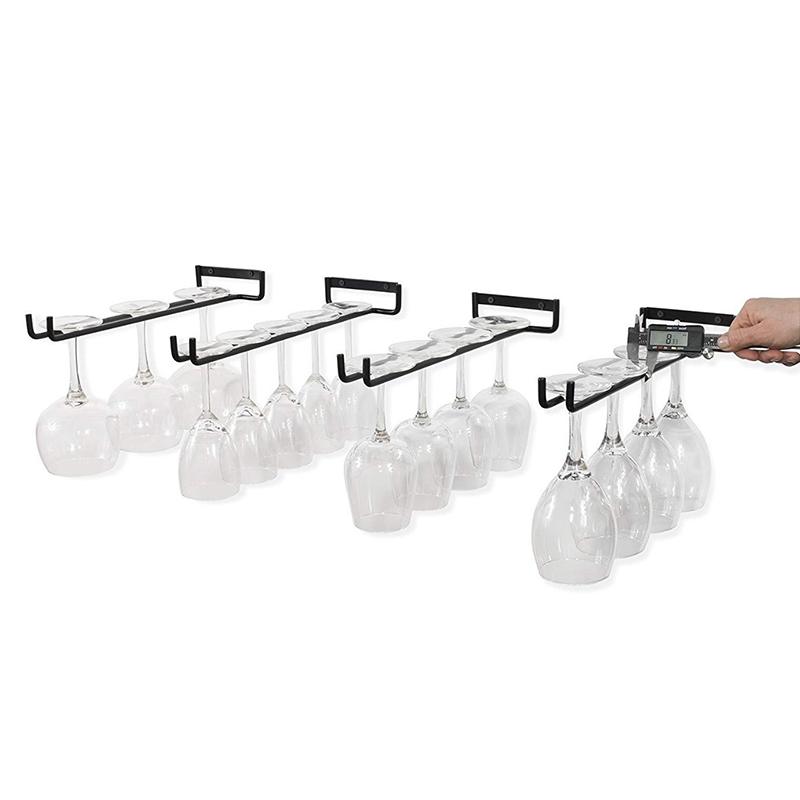Настенный держатель для бокалов Высококачественная черная железная подвесная стойка для бокалов Винный бокал Бар