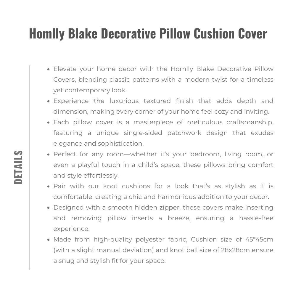 Homlly Blake Decorative Pillow Cushion Cover x2pcs