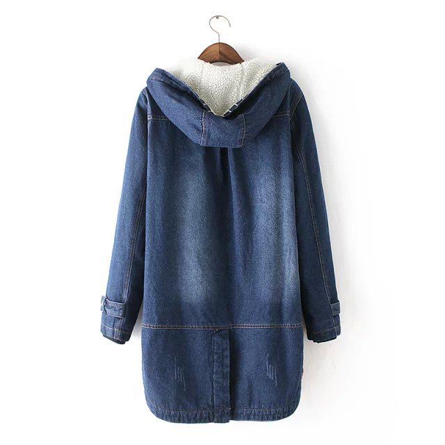 Winter Denim Jacket Women Ladies Outwear Fashion Long Sleeve Loose Casual Girls Jackets Women Coat