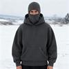 Унисекс Балаклава Худи Пуловер Толстовка с Капюшоном и Лыжной Маской Теплая Ветрозащитная Толстовка с Передним Карманом для Бега, Занятий Спортом на Открытом Воздухе, Улицы