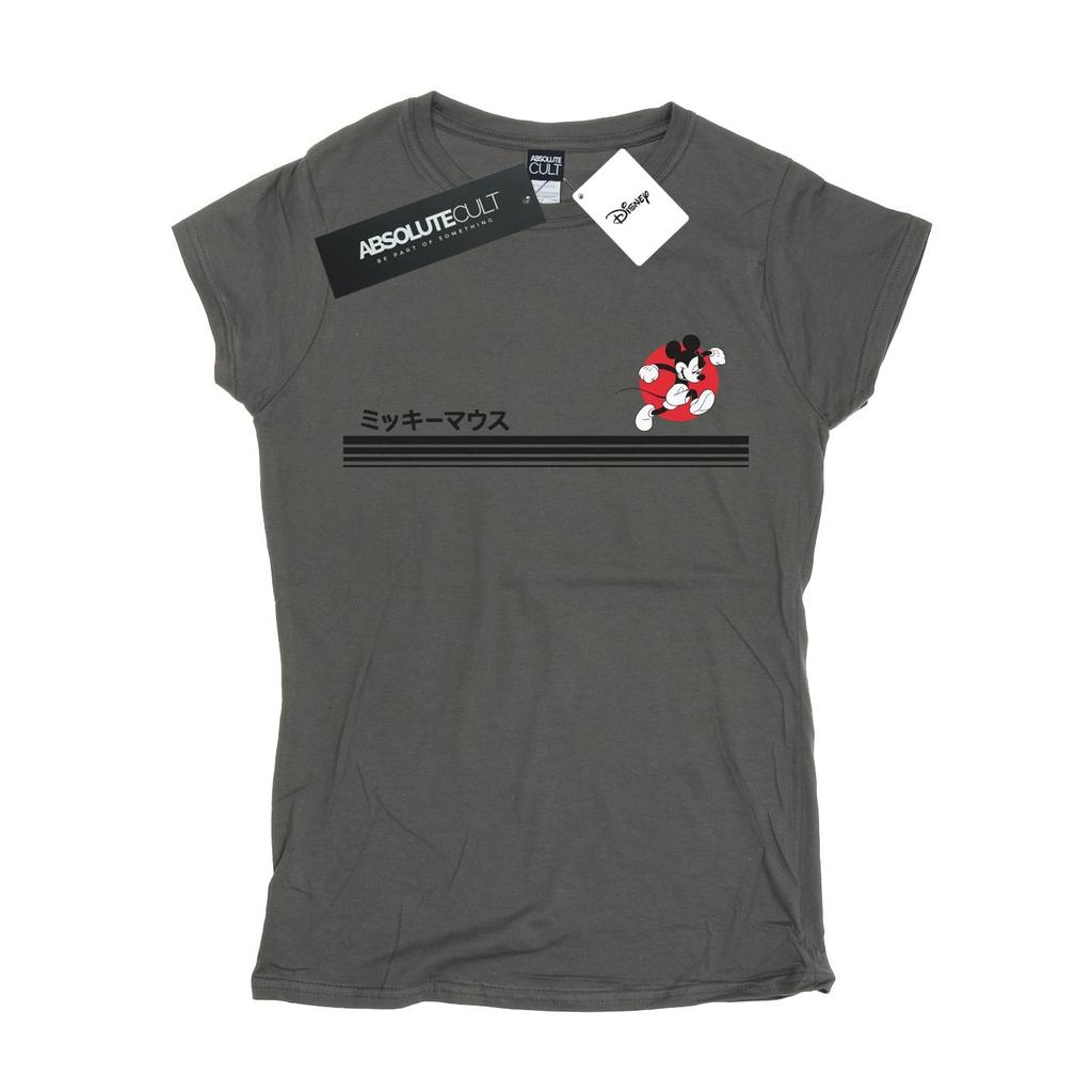 Disney Женская/женская хлопковая футболка для бега с Микки Маусом
