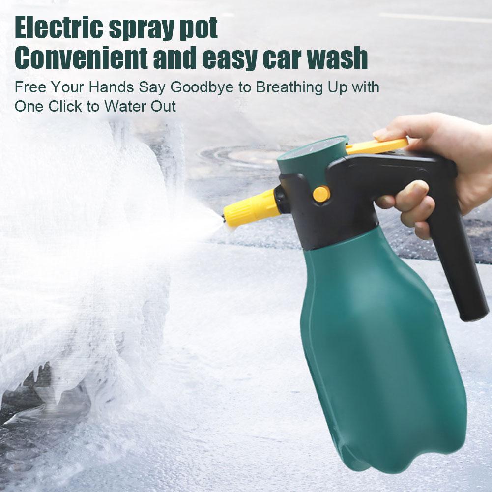 2L Car Wash Spray Bottle Foam Cleaning Sprayer Pneumatic Nozzle Fan Wireless Pot Clean Car Wash Cleaning Can Foam Spray Ele G6B0
