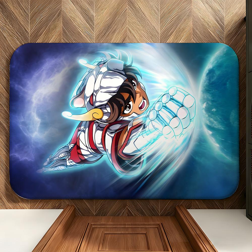 Anime S-Saint S-Seiya Floor Mat Soft Flannel Floor Mat Suitable for Entryways, Living Rooms, Bedrooms, and Bathrooms
