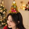 Christmas Photo Hair Accessory Tree Party Wear with Star Ribbon Letter Detail for Adults Kids Holiday Gatherings