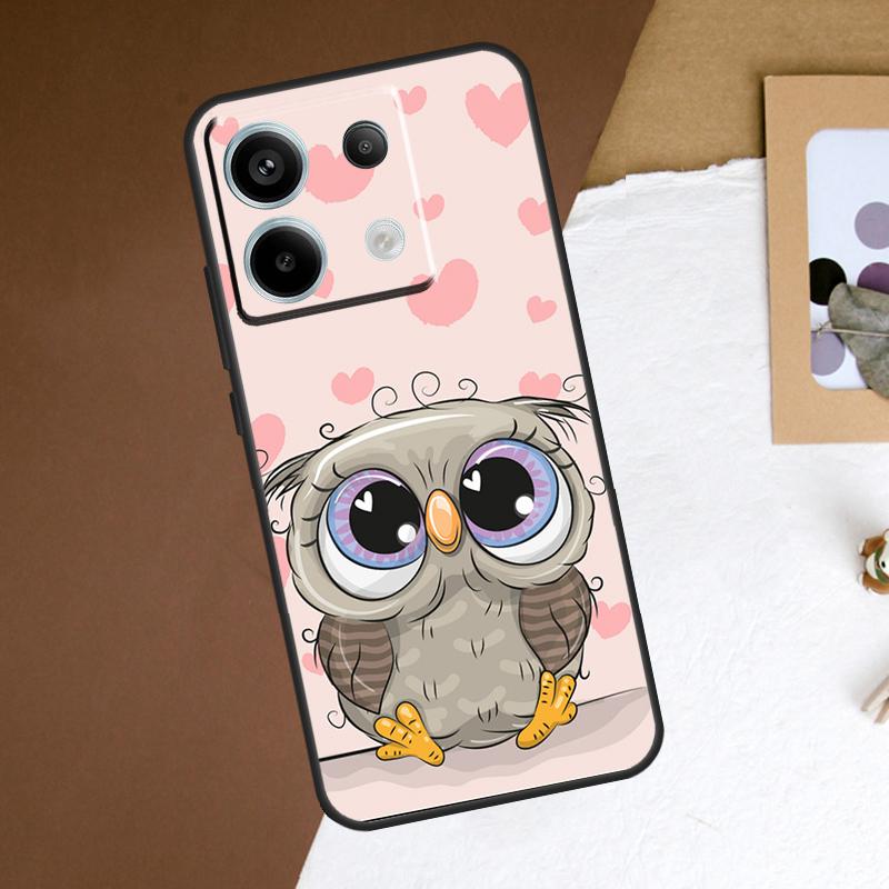 Cute Cartoon Owl Case For Redmi Note 11 12 13 Pro Plus 9 10 10S 11S 12S Redmi 12 9C 10C 12C 13C Back Cover