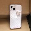 Милый Медведь Розовые Точки Чехол Для Телефона Для Samsung S25 S24 S23 S22 S21 S20 Note20 Note10 Plus Ultra Lite 5G Прозрачный Мягкий ТПУ Чехол