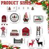 17 шт. Деревянный Рождественский Декор Знаков, Деревенский Фермерский Настольный Знак Фермерская Кухня Дерево Рождественский Многоярусный