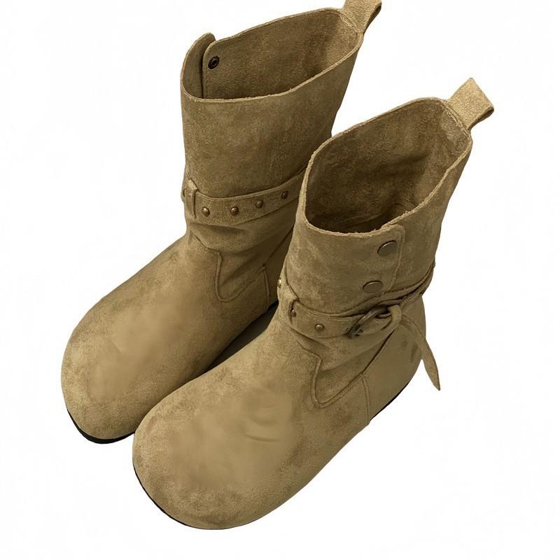 2025 New Autumn Thin Niche Popular Retro Style Versatile Small Man Inner Height Increase Thin Boots