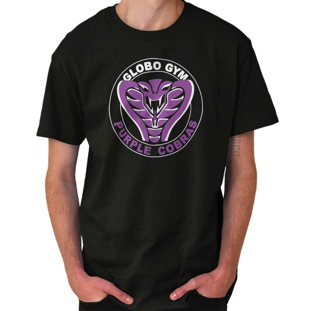 Cool Globo Gym Purple Cobras Snake Workout Womens or Mens Crewneck T Shirt Tee