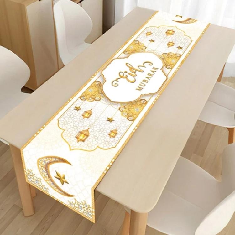 Ид Мубарак Скатерть Исламские Мусульманские Принадлежности для Вечеринки Ручная работа Дорожка на стол Стол