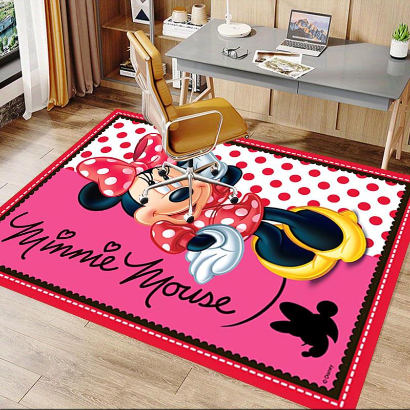 Minnie Mouse Polka Dot Frame Carpet For Playroom Bedroom Living Room Sofa Home Decorkids Game Area Rug Nonslip Floor Mat