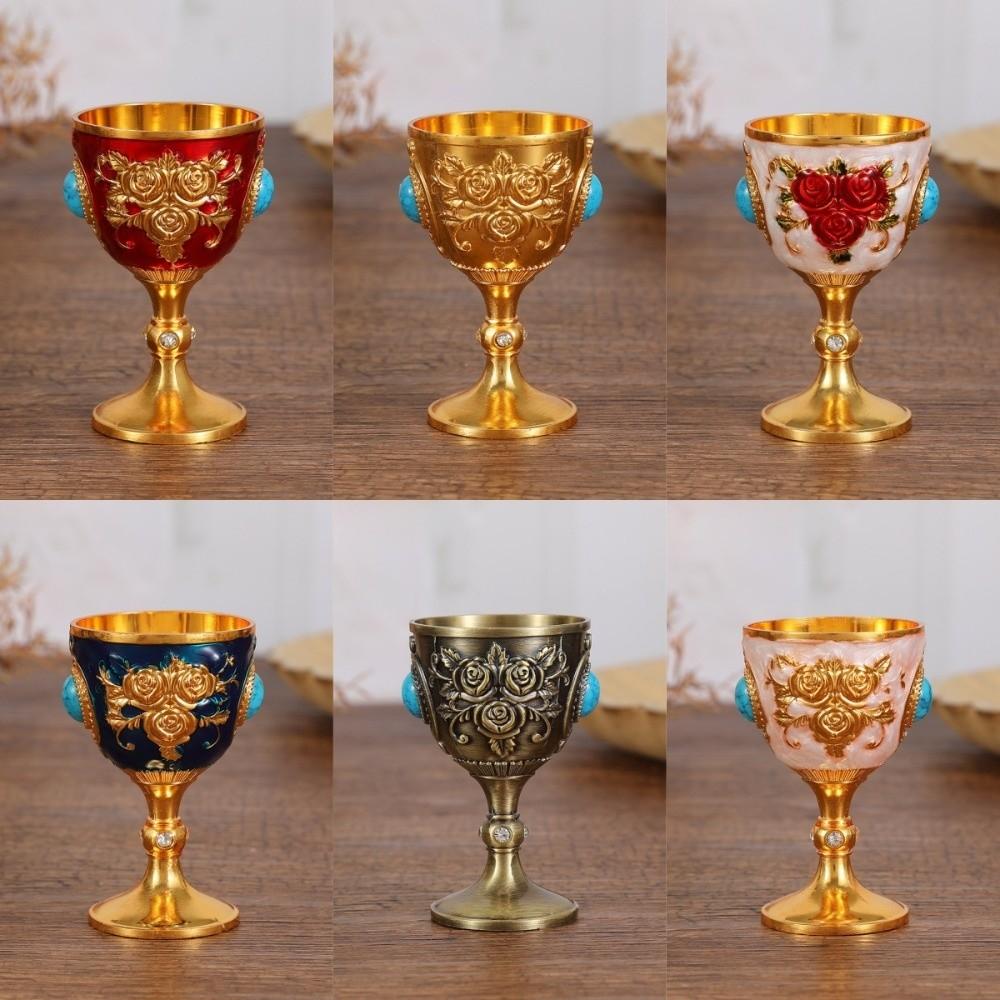 Flower Synthetic Turquoise Wine Cup Zinc Zinc Zinc Alloy Vodka Champagne Liqueur Cup Gift