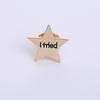 Мини брошь в виде звезды и буквы: Металлический значок «Я пытался»