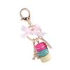 Colorful Cute Macaroon Eiffel Tower Keychain Keyring Bag Pendant Car Charm Decoration(Rose Red)
