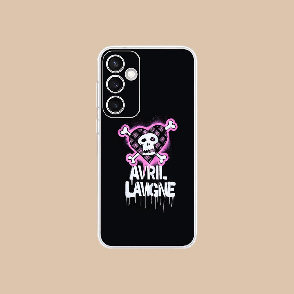 Прозрачный чехол для мобильного телефона Avril Lavigne для Samsung Galaxy S25 S24 S23 S22 S21Plus FE Ultra Цветная обложка