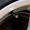 4Pcs Tire Valve Stem Cap Cover - Tire Air Cap Metal with O Rubber Ring Universal for Car Truck Motorcycle Bike Black Valve Stems 1