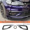 For Volkswagen Golf 7.5 MK7.5 2017-2020 Front Fog Lamp Cover Trims Bumper Fog Light Grilles Frame Eyebrow Eyelid Sticker Kits
