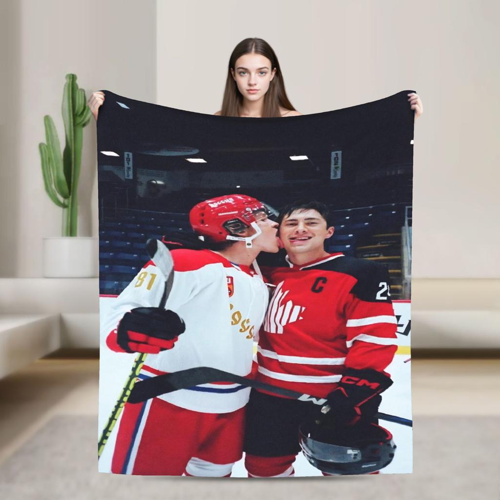 Heated Rivalry My self Portrait common loon Knitted Blanket Coral Fleece Plush Lightweight Thin Throw Blanket for Bed Bed Rug