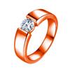 Rose Gold Zircon Couple Ring - European & American Classic Men's Jewelry