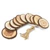 10 Natural X Wood Slice Christmas Tree Ornament Hanging Decor Diy Craft Tag Gift
