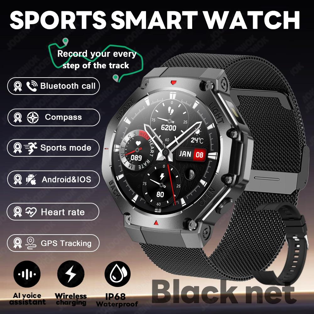 Новые Смарт-часы с GPS для спорта Мужские PK Amazfit T-Rex 3 Bluetooth-звонок Умные часы Компас Фитнес на открытом воздухе Монитор здоровья Браслет