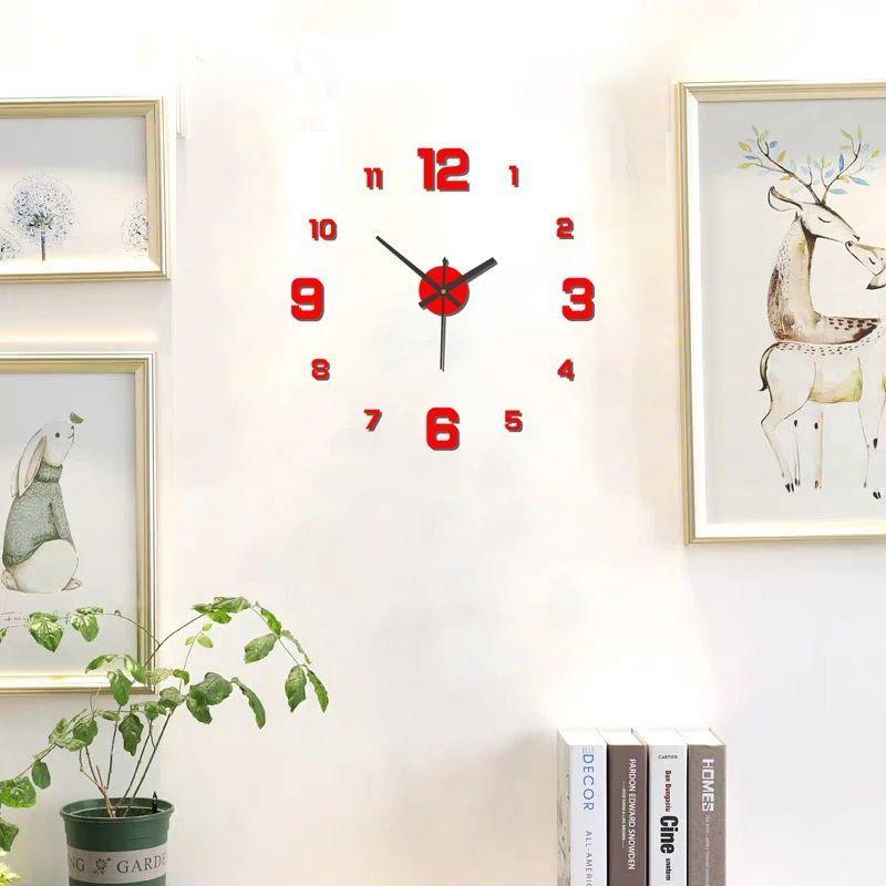 Creative Frameless DIY Wall Clock Wall Decal Home Silent Clock Living Room Office Wall Decoration KTY