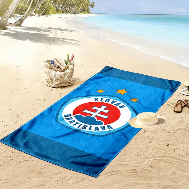 Slovan Bratislava 2D Flat Print Beach Towel, Large Soft Quick Dry Towel for Beach Camping Swimming