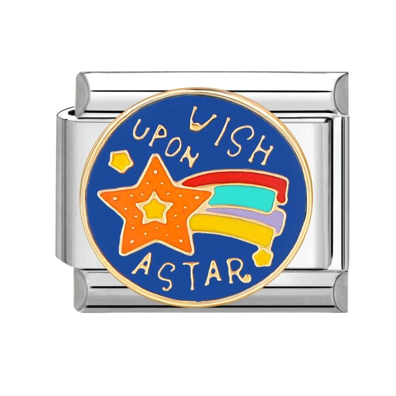 Синий Клетчатый Бабочка Дьявольские Глаза Цветы Кошка Сердце Итальянские Шармы Звенья Подходят для Браслета из Нержавеющей Стали 9 мм Женщины DIY Изготовление Подарки